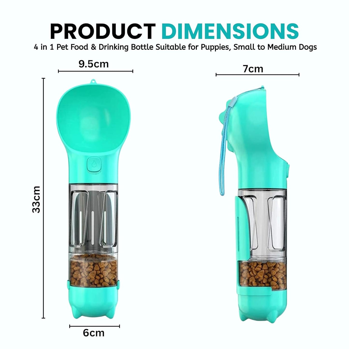 4in1 Bottle Puppies Dog Water Bottle - Outdoor Walking, Hiking, Travel - Shop by DP